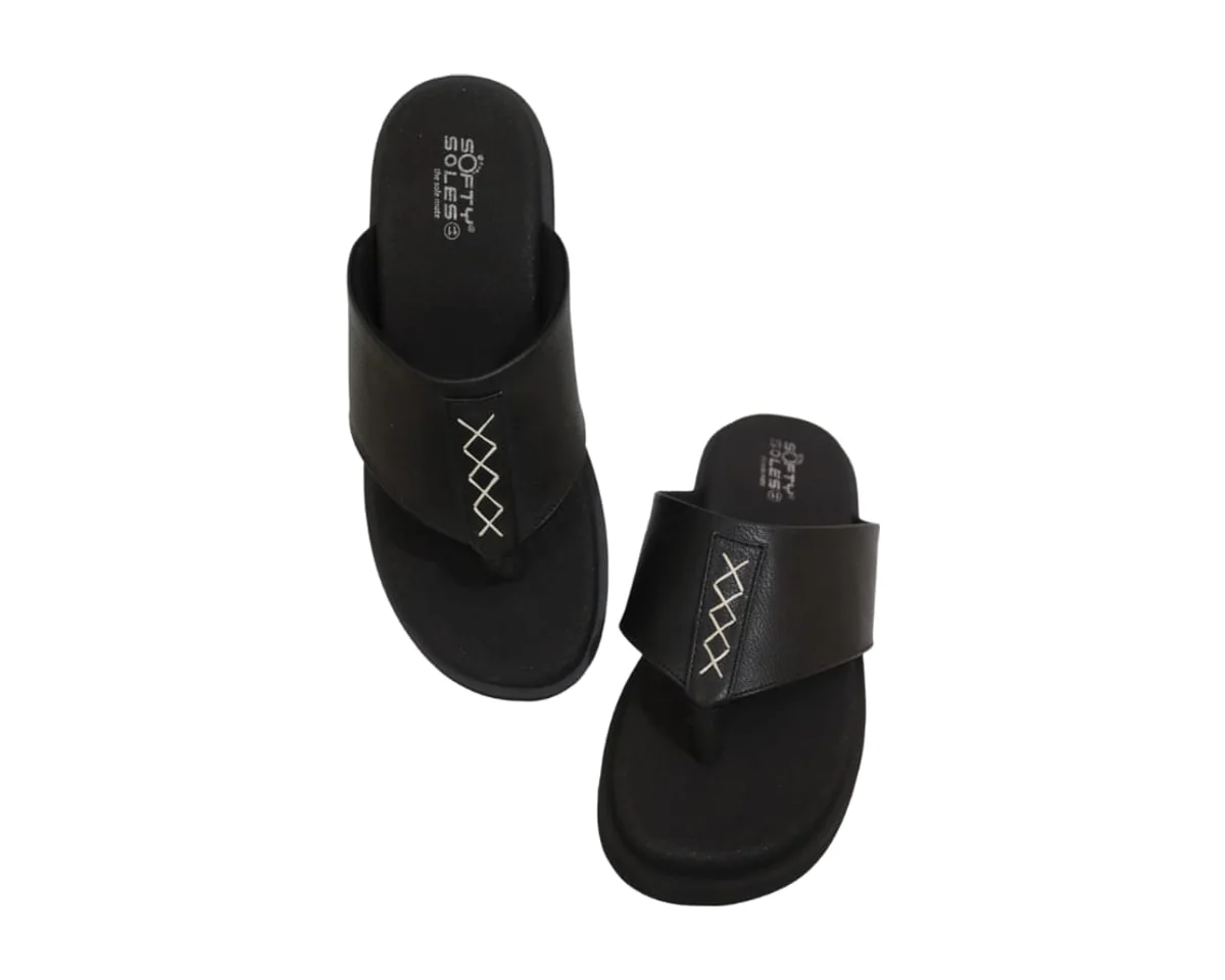 V-Strap Sandal · Gents in Black